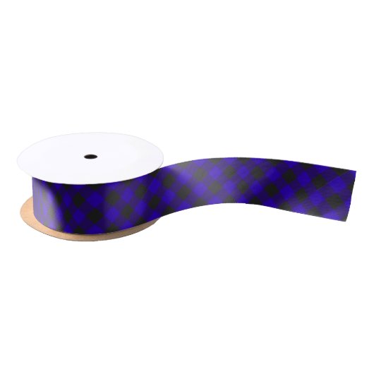 Buffalo Pset Royal Blue Check Satijnen Lint (Spoel)