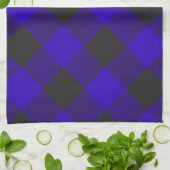Buffalo Pset Royal Blue Check Theedoek (Gevouwen)