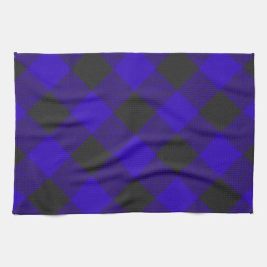 Buffalo Pset Royal Blue Check Theedoek (Horizontaal)