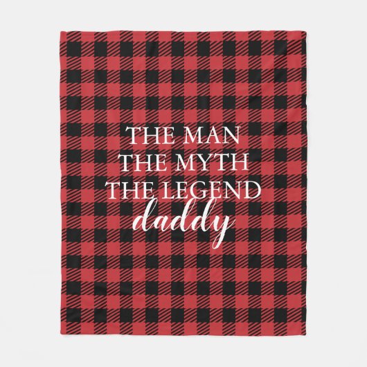 Buffalo Pset Rustic Keepomwille Vaderdag Cadeft Fleece Deken (Voorkant)