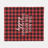 Buffalo Pset Rustic Keepomwille Vaderdag Cadeft Fleece Deken (Voorkant (Horizontaal))