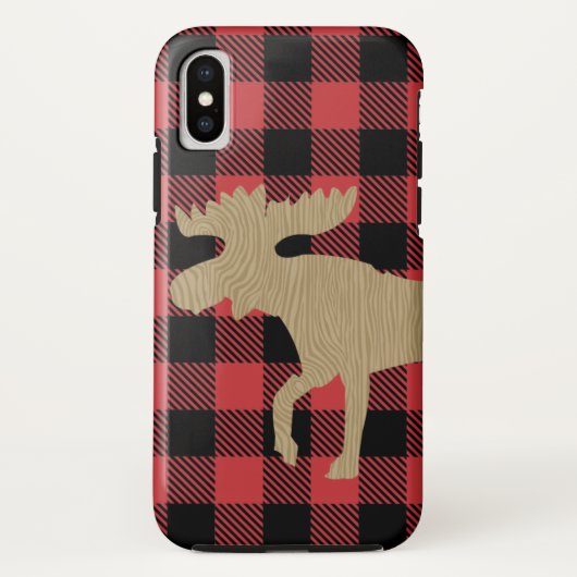 Buffalo Pset Rustic Moose Camping Cell Phone Case (Achterkant)