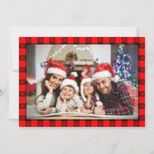Buffalo Pset Rustic - Persoonlijke kerstfoto Feestdagenkaart (Voorkant)