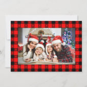 Buffalo Pset Rustic - Persoonlijke kerstfoto Feestdagenkaart (Voorkant)
