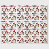 Buffalo Pset Saint Bernard Dog Kerstmis Cadeaupapier (Vlak)