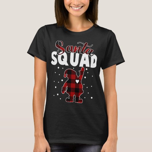 Buffalo Pset Santa Squad Kerstfamilie Matchin T-shirt (Voorkant)