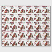 Buffalo Pset Siberian Husky Dog Kerstmis Cadeaupapier (Vlak)