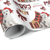 Buffalo Pset Siberian Husky Puppy Kerstmis Cadeaupapier (Rol Hoek)