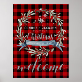 Buffalo Pset Silver Script - Kerstwelkome Poster