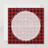 Buffalo Pset Silver Script Merry-kerstkaart Kaart (Achterkant)