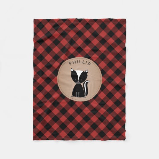 Buffalo Pset Skunk Kinder Fleece Blanket Deken (Voorkant)