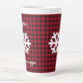Buffalo Pset Snowflake Holiday Latte Mok - Aangepa (Voorkant)