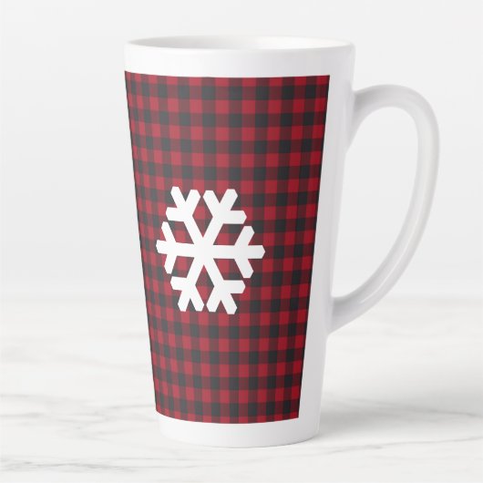 Buffalo Pset Snowflake Holiday Latte Mok - Aangepa (Rechts)