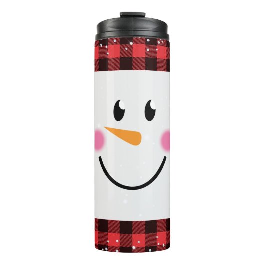 Buffalo Pset Snowman Face Thermosbeker (Voorkant)