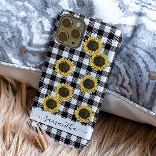 Buffalo Pset Sunflower Black White Monogram Case-Mate iPhone Case