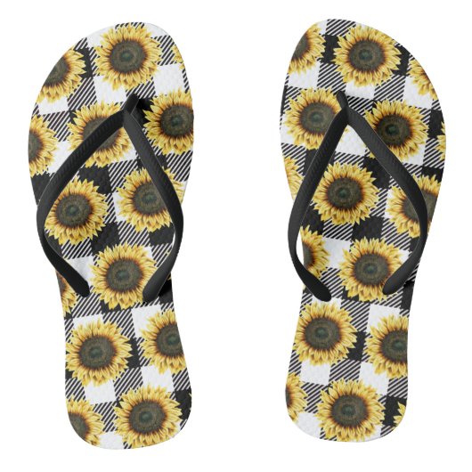 Buffalo Pset Sunflower Black White Teenslippers (Voetbed)