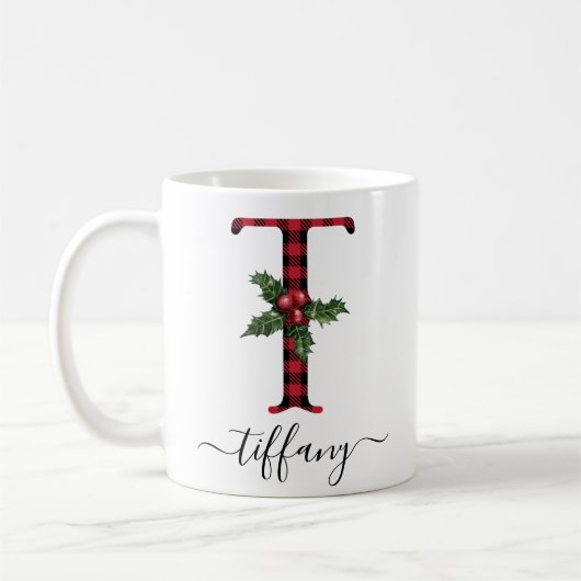 Buffalo Pset T Monogram kerstkoffie Mok (Links)