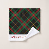 Buffalo Pset Tartan Kerst Bad Handdoek (Wasdoekje)