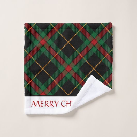 Buffalo Pset Tartan Kerst Bad Handdoek (Wasdoekje)