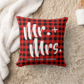 Buffalo Pset Tartan Mr en Mrs Wedding Kussen (Deken)