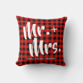 Buffalo Pset Tartan Mr en Mrs Wedding Kussen (Voorkant)