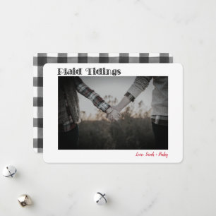 Buffalo Pset Tidings 1 of 2 Photo Holiday Card Feestdagenkaart