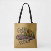 Buffalo Pset  Truck Sunflower Herfst Vibes Tote Bag (Voorkant)