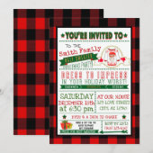 Buffalo Pset Ugly Sweater Kerstparty Invite Kaart (Voorkant / Achterkant)