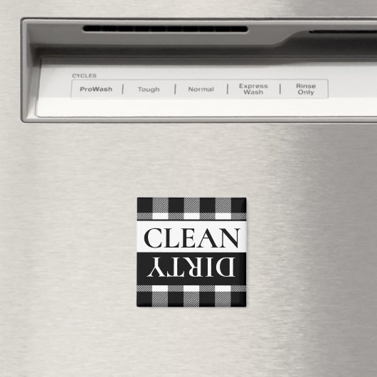 Buffalo Pset White Black Dirty Clean Dishwasmachin Magneet (Insitu (Vaatwasser))