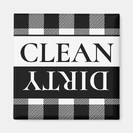 Buffalo Pset White Black Dirty Clean Dishwasmachin Magneet