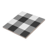 Buffalo Pset White Tartan Patroon Tegeltje (Zijkant)