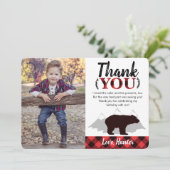 Buffalo Pset Wild Beer Lumberjack Foto Bedankkaart (Staand voorkant)