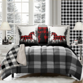 Buffalo Pset Wild Horse Woodland Pine Tree Forest Kussen