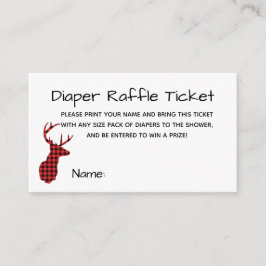 Buffalo Pset Woodland Diaper Raffle Ticket Informatiekaartje