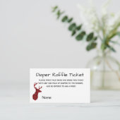 Buffalo Pset Woodland Diaper Raffle Ticket Informatiekaartje (Staand voorkant)
