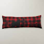 Buffalo Pset Woodland Pine Forest Beer Forage Lichaamskussen (Achterkant)