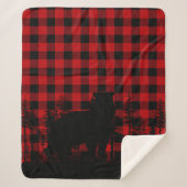 Buffalo Pset Woodland Pine Forest Beer Forage Sherpa Deken (Voorkant)
