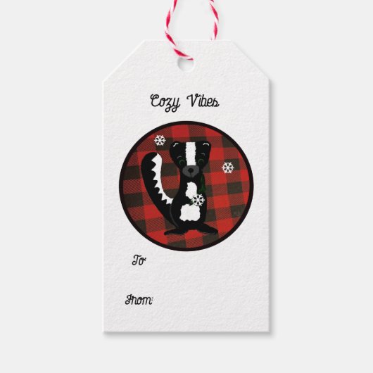 Buffalo Pset Woodland Skunk Gift Labels Cadeaulabel (Voorkant)