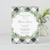 Buffalo Pset Wreath Bachelorette Party Invitation (Staand voorkant)