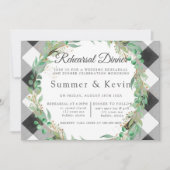 Buffalo Pset Wreator Gold Rehearsal Dinner Kaart (Voorkant)