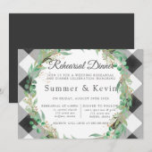 Buffalo Pset Wreator Gold Rehearsal Dinner Kaart (Voorkant / Achterkant)