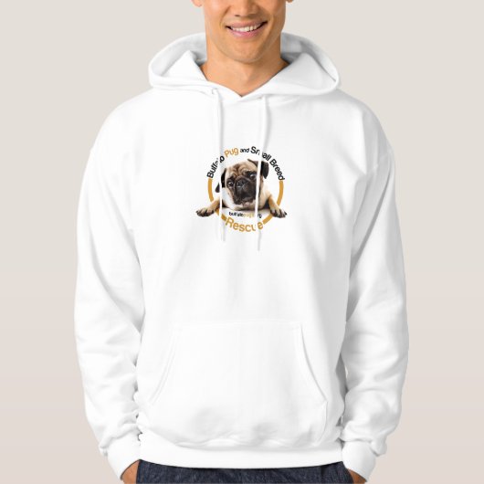 Buffalo Pug Hoodie (Voorkant)