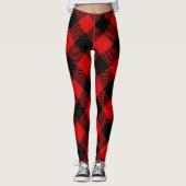 Buffalo Red Black Lumberjack Pset Cozy Leggings (Voorkant)