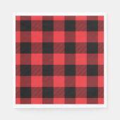 Buffalo Red Black Plaid Check Servet (Voorkant)