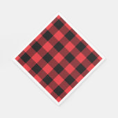 Buffalo Red Black Plaid Check Servet (Hoek)