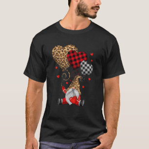 Buffalo Red Black Pset en leopard Hearts Valenti T-shirt
