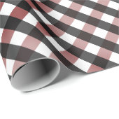 Buffalo Red en Black Farmhouse kerst Cadeaupapier (Rol Hoek)