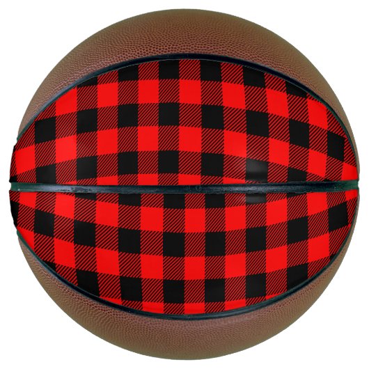 Buffalo Red en Black Lumberjack Pset Decor Basketbal (Voorkant)