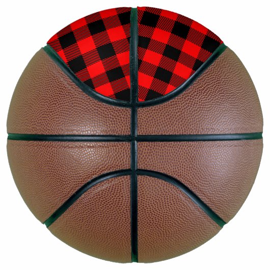 Buffalo Red en Black Lumberjack Pset Decor Basketbal (Rechts)