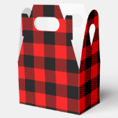 Buffalo Red en Black Lumberjack Pset Decor Bedankdoosjes (Geopend)